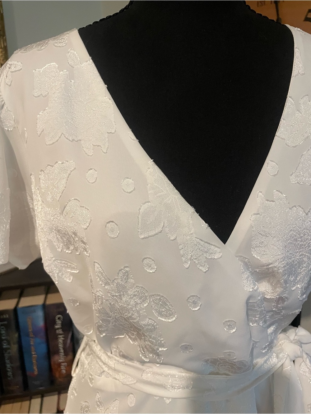 Lulu's White Embroidered Wrap Maxi Dress - Picture 3 of 7